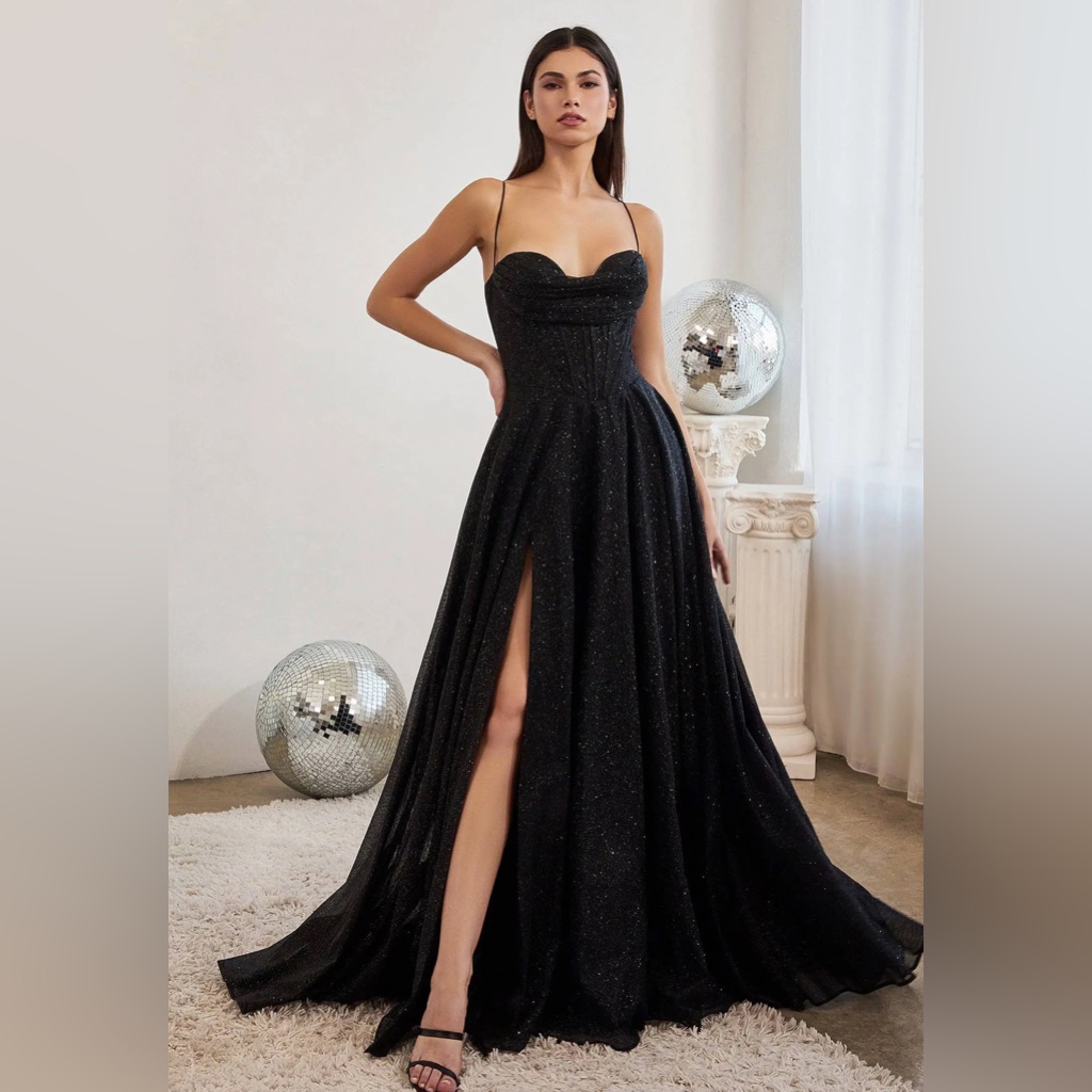 Prom Black Strapless Ballgown Dress